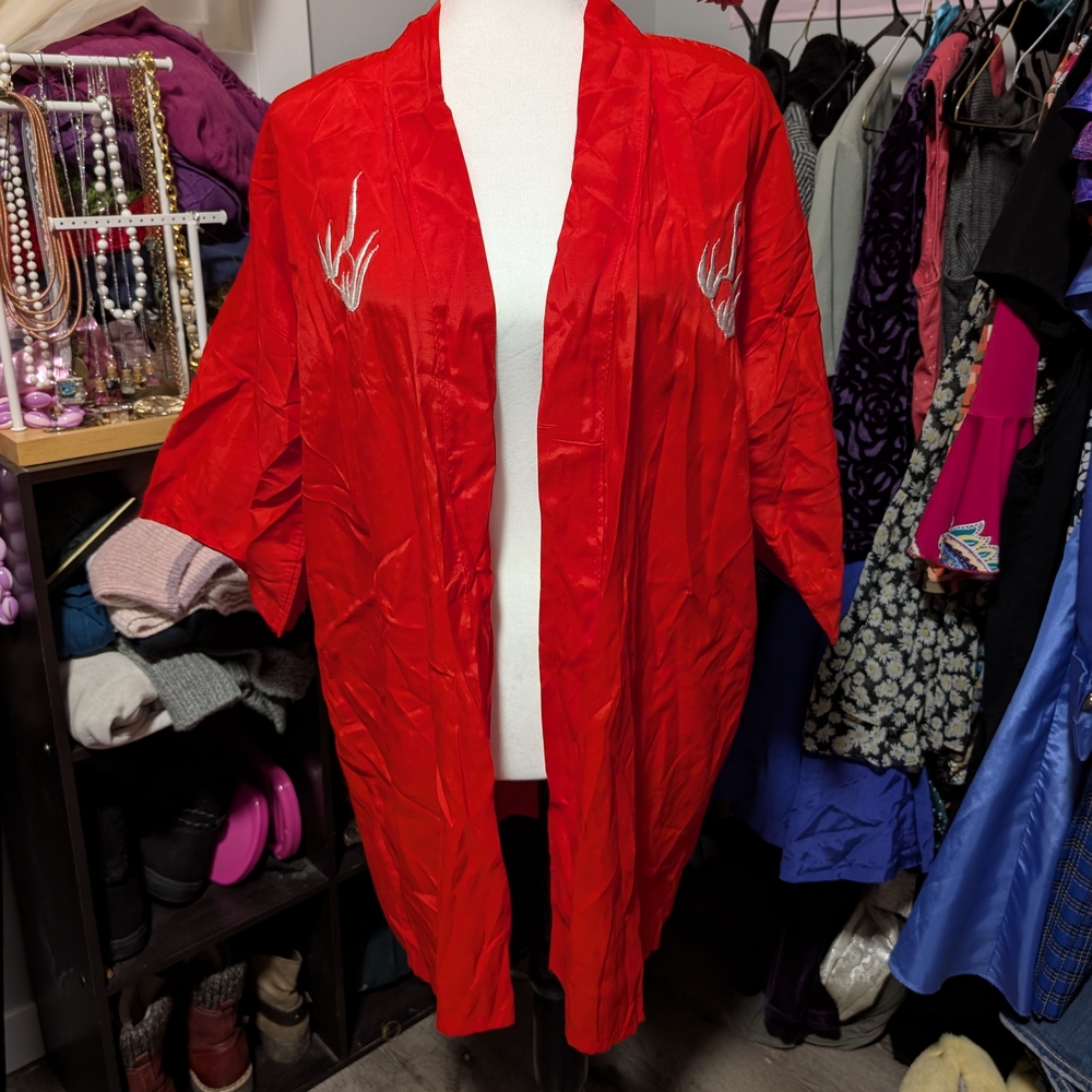 Red Dragon Embroidered Robe - Picture 2 of 4